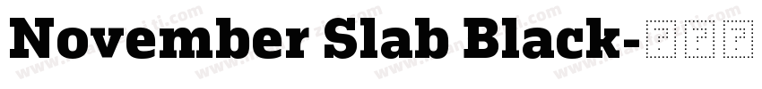 November Slab Black字体转换